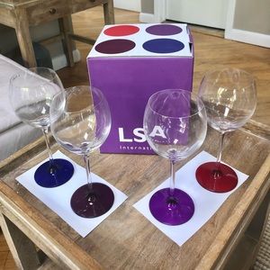 LSA International Coro Wine Glasses in Berry 400ml
